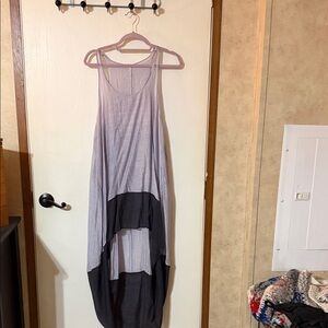 Free People Lavender Tank Top with Sheer Black Trim